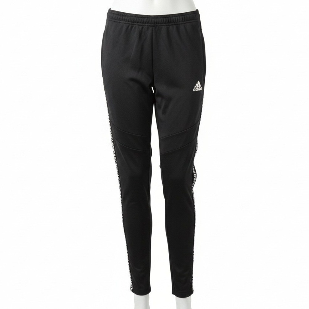 Adidas Track Pants Medium Black Tapered Spellout Gorpcore Techwear‎ Streetwear